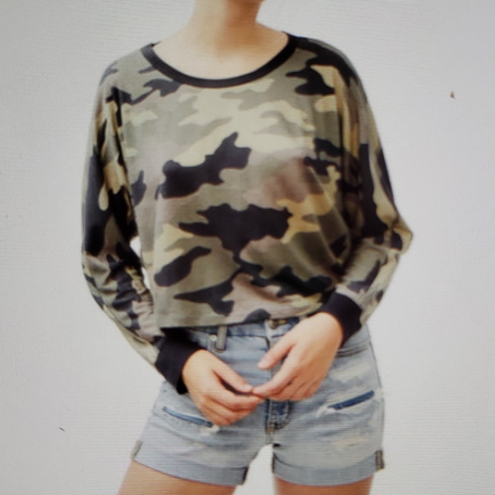 Women's open back Dolman sleeve Top.